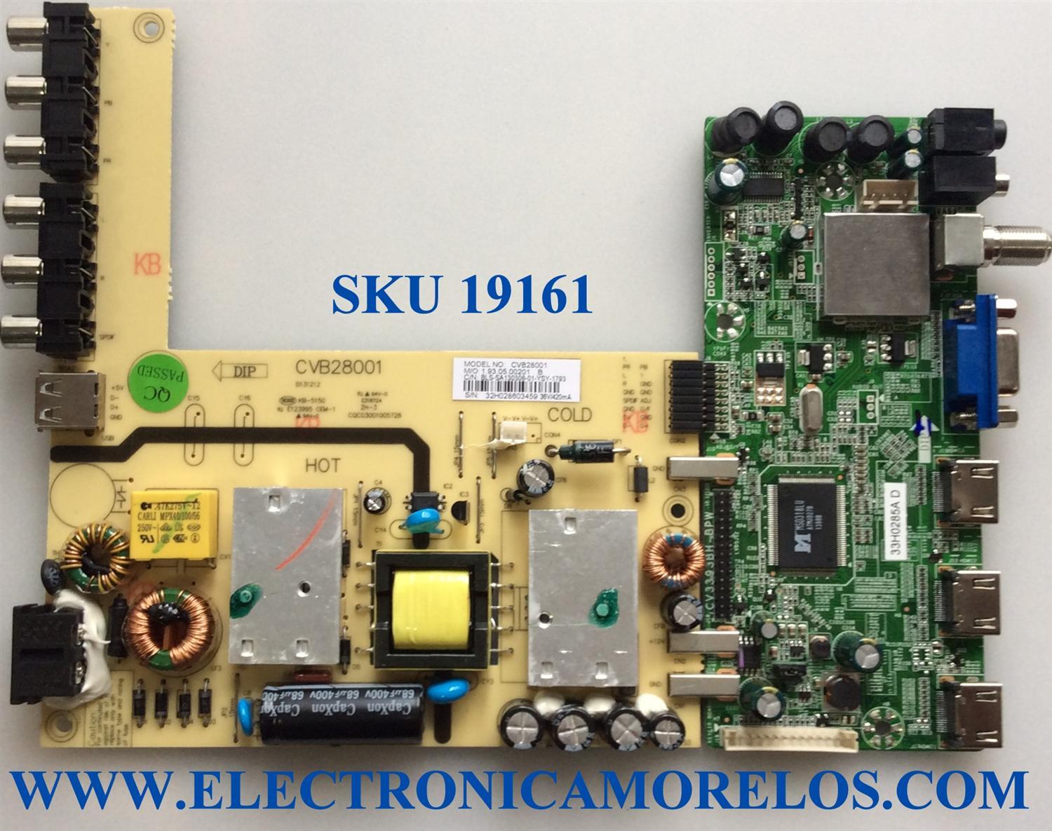 MAIN / FUENTE / (COMBO) / SEIKI 33H0285A/CVB28001 / CVB28001 / 33H0285A / 32H0286 / BLS-SA130308-01-YSY-1793 / E198407 / CQC03001005728 / E123995 / PANEL'S BLD260AA01 / T260XVN01 / MODELO SE26HY10